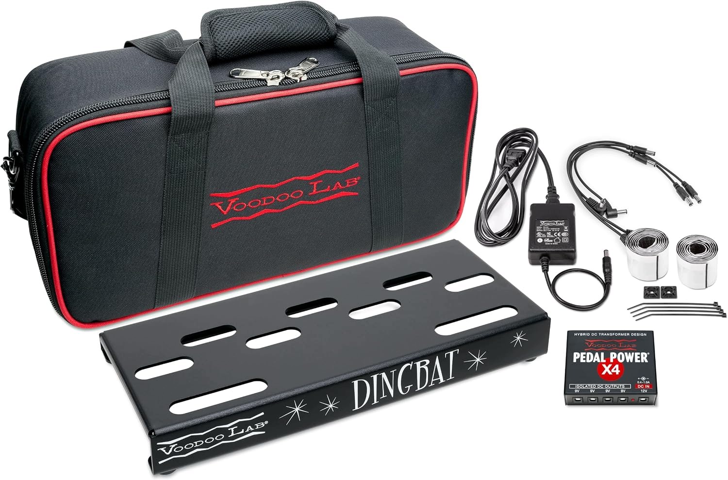 Voodoo Lab Dingbat mały pedalboard Power Pakiet power x4