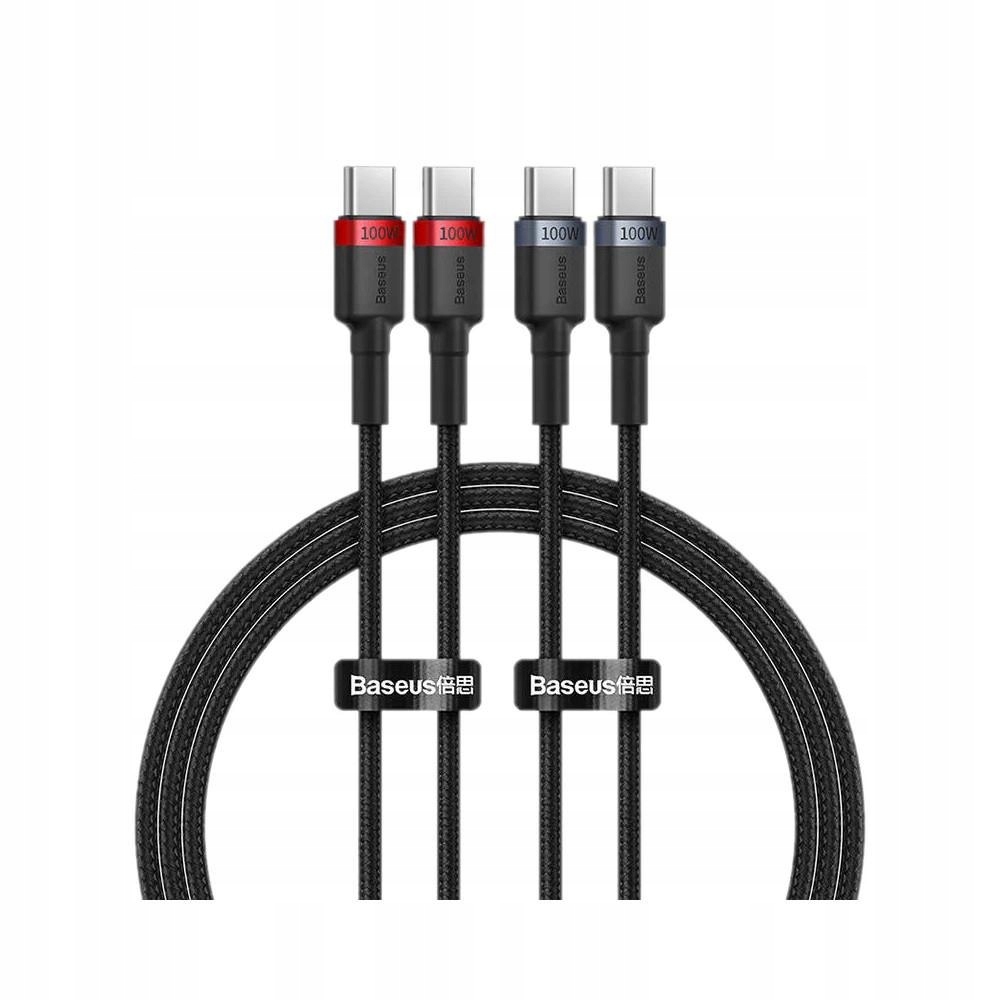 Kabel przewód Usb-c Pd 2.0 1m Baseus Cafule P10318306003-00 5A z obsługą sz