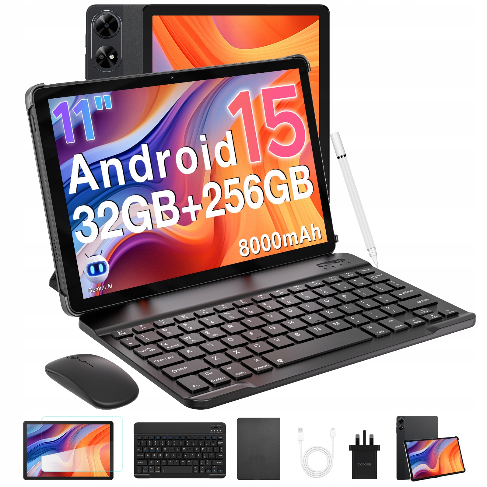 Tablet Doogee TabG6+ 11” Fhd 32+256GB 8000mAh Android 15 Pero Klávesnice Otg 4G Lte
