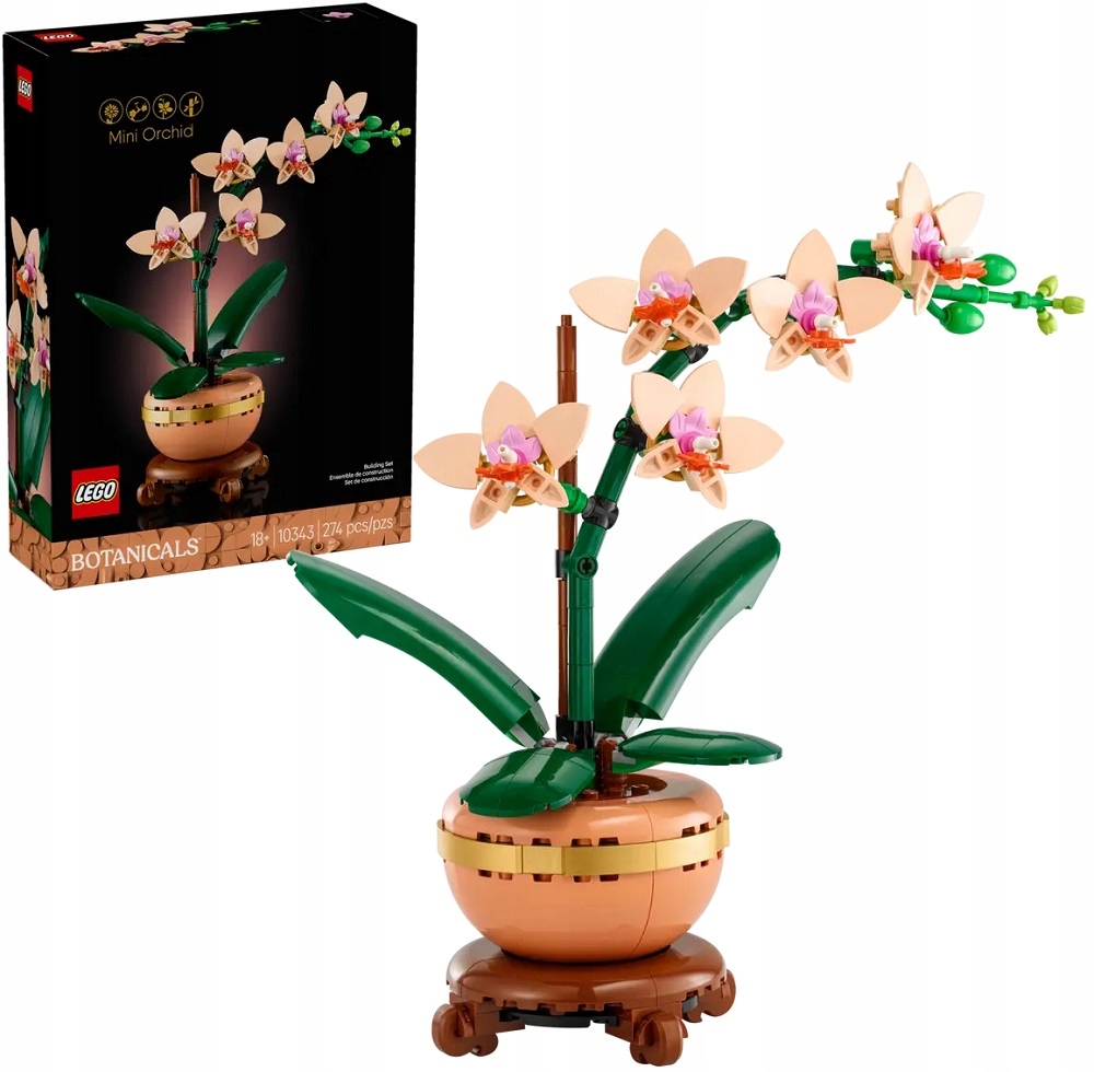 274 dílků stavebnice Lego Botanicals Malá Orchidej 10343