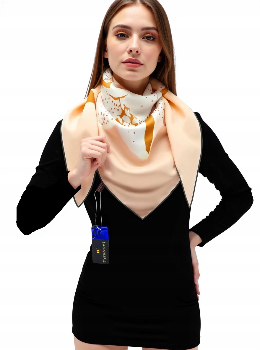 Hedvábný Šátek 100% Přírodní Hedvábí, Morušová Barva, Značka Kvality