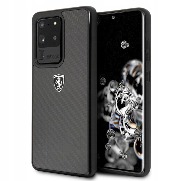 Etui Ferrari Carbon Heritage na Samsung Galaxy S20 Ultra czarne