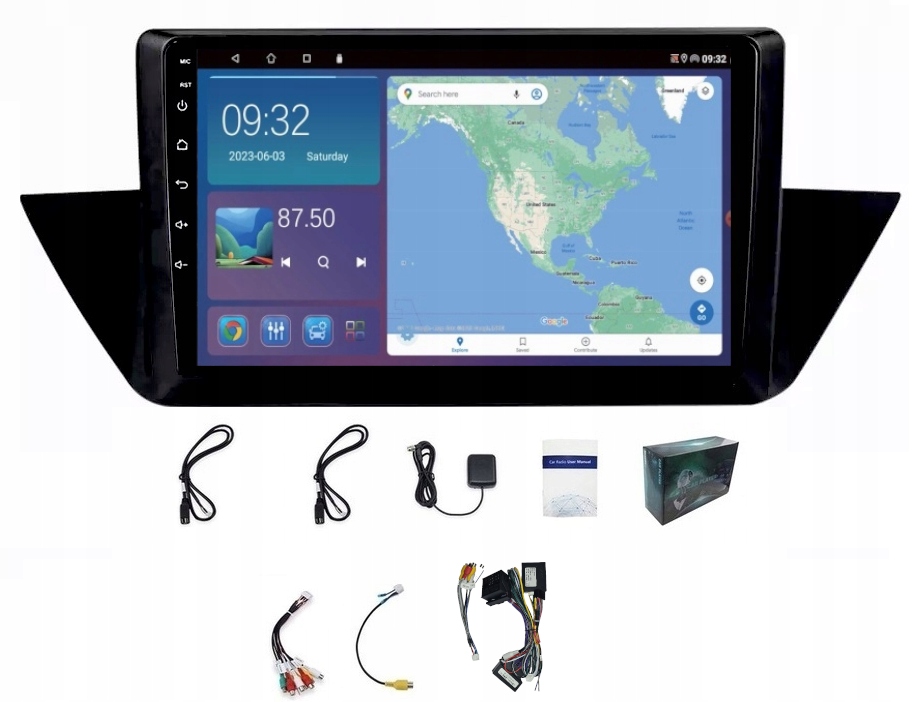 Rádio Gps Navigácia Android Bmw X1 2009-2015 Usb Wifi Carplay Bt 2GB 64GB