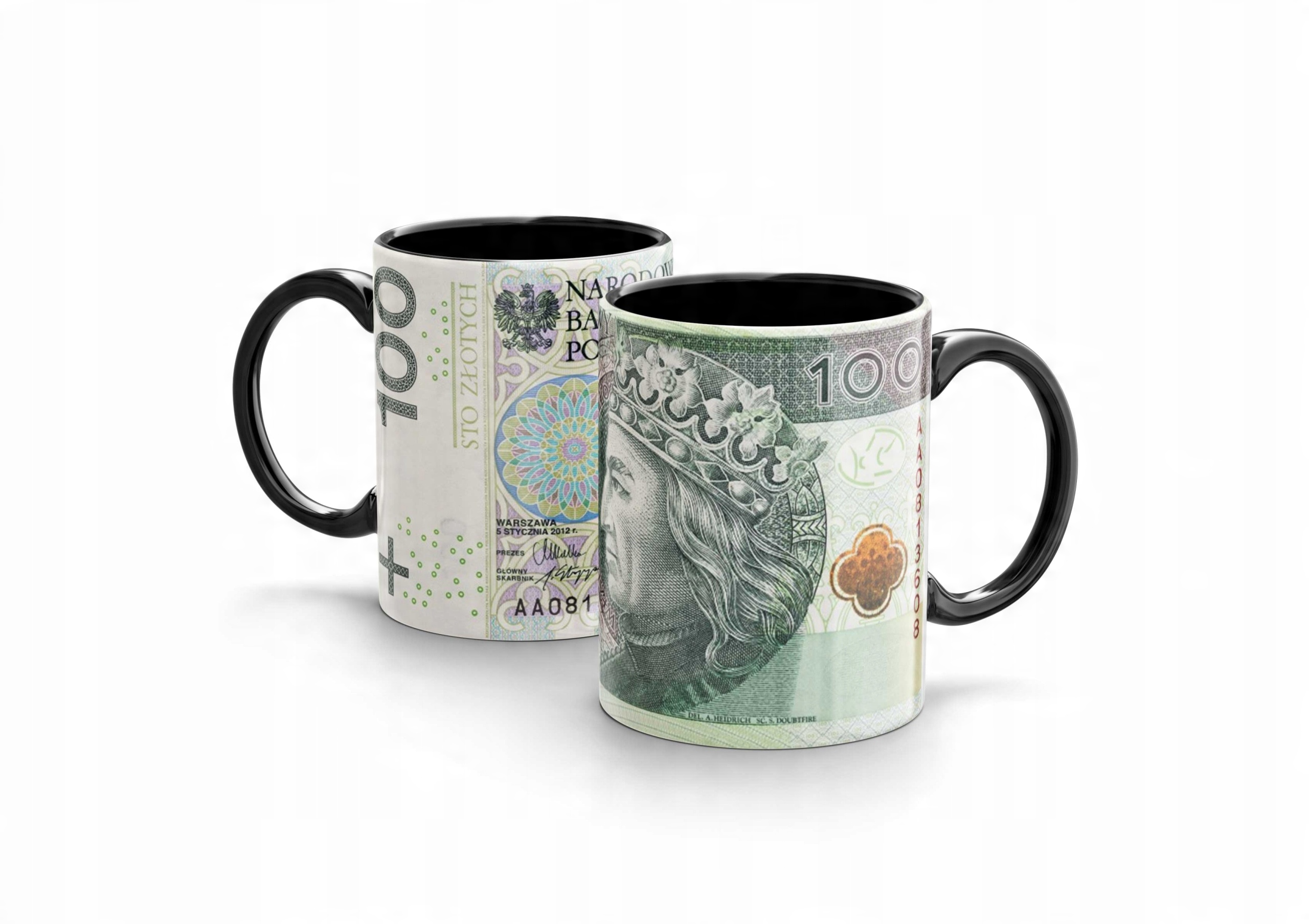 

Kubek Dolary Złotówki Euro Pieniądze 100 Pln Black