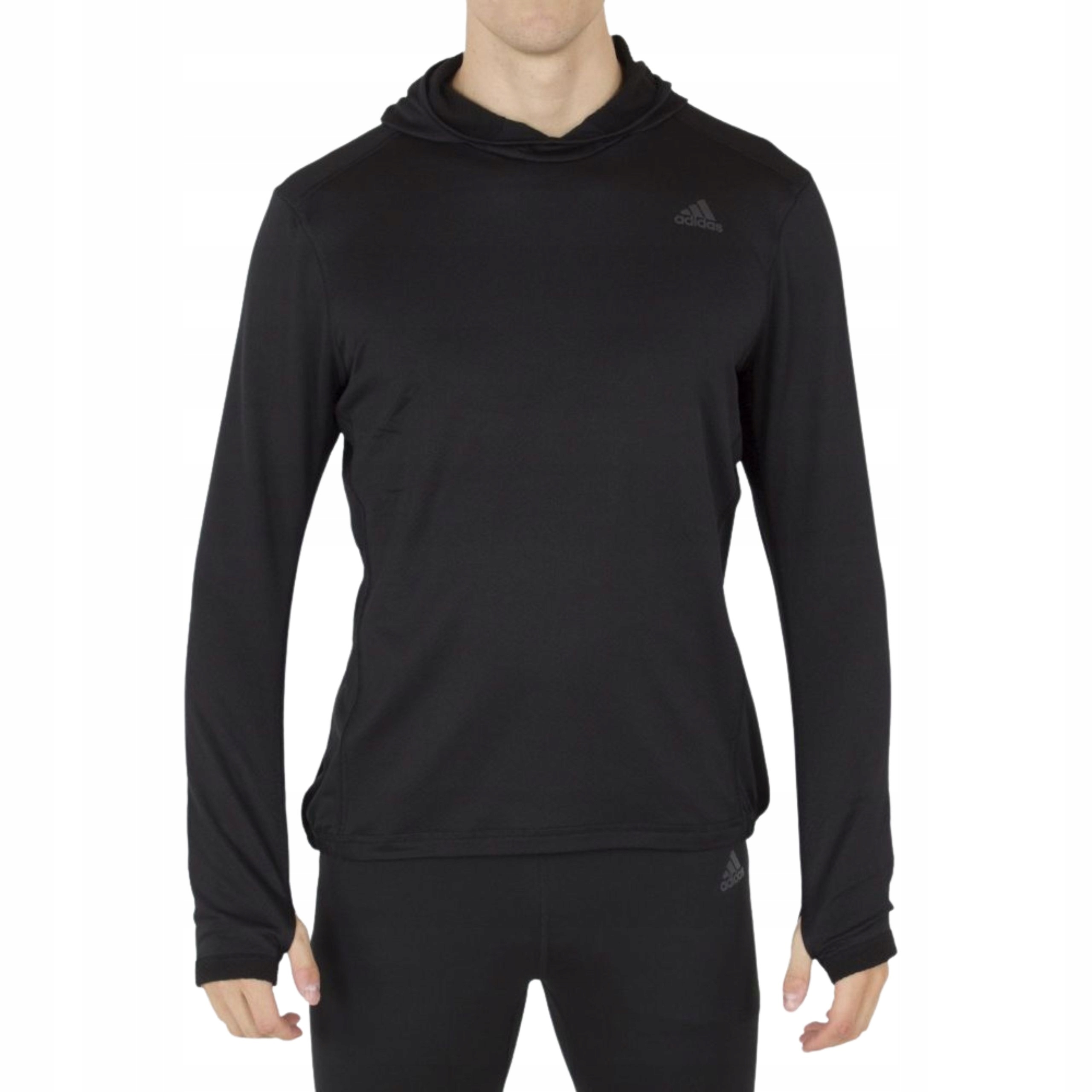 Męska bluza do biegania z kapturem Adidas Rs Clima Hdie S