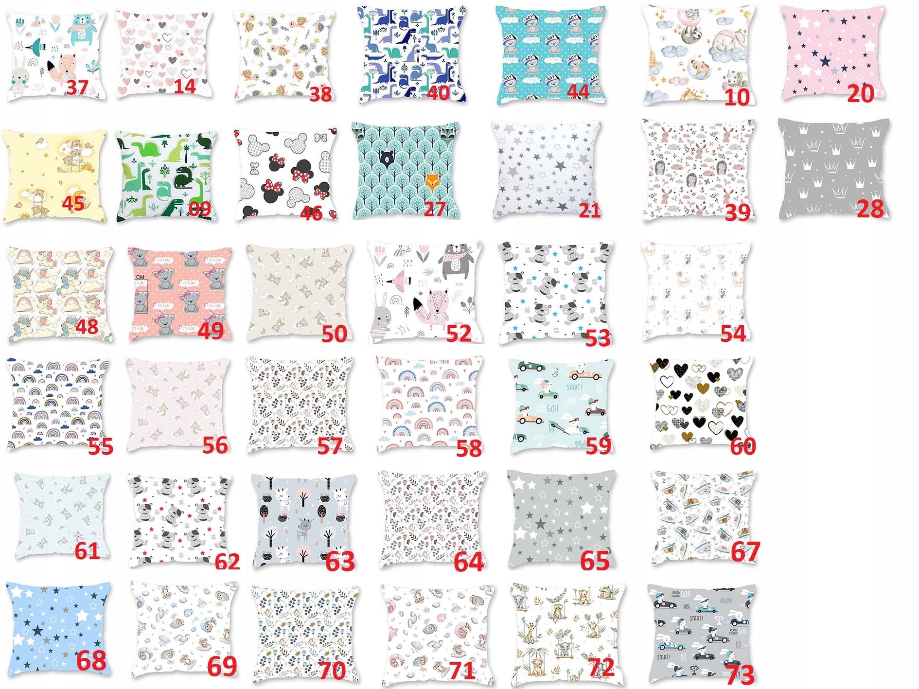 POSZEWKA NA JAŚKA 40X40 BAWEŁNA WZORY Marka Strefa Spania