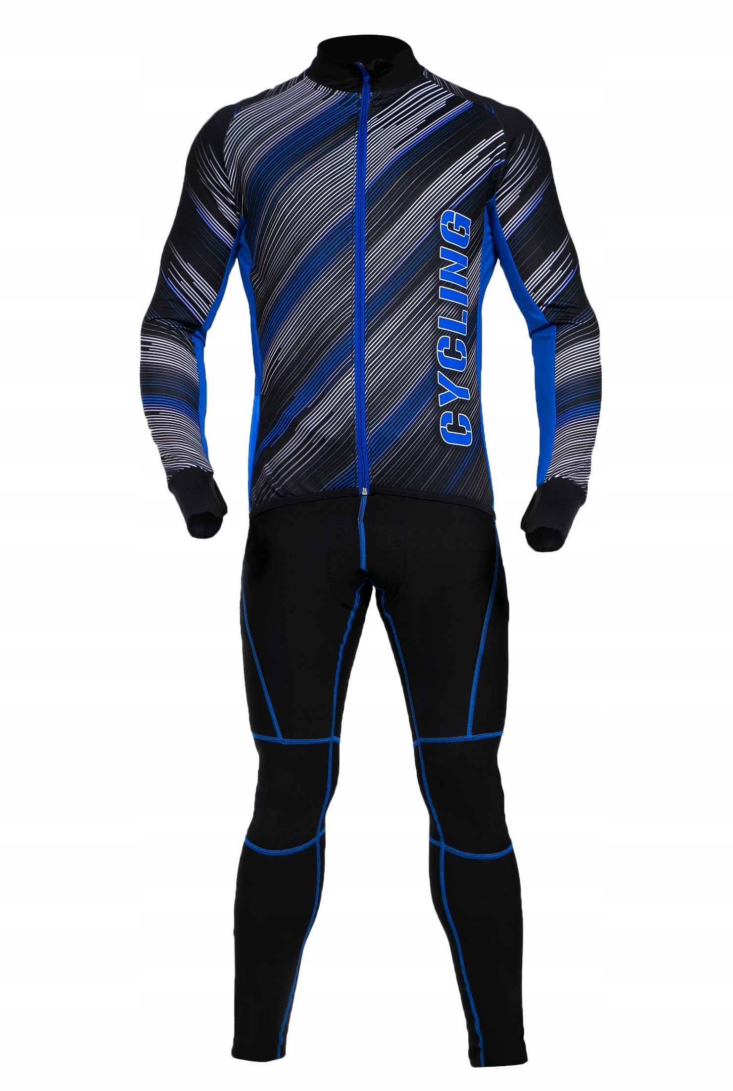 STRÓJ ROWEROWY kolarski męski komplet na rower ocieplany STANTEKS M Materiał dominujący poliester