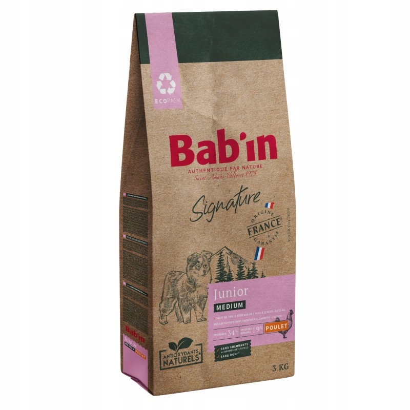 Bab'in Signature Medium Junior pro štěňata středních plemen 3 kg