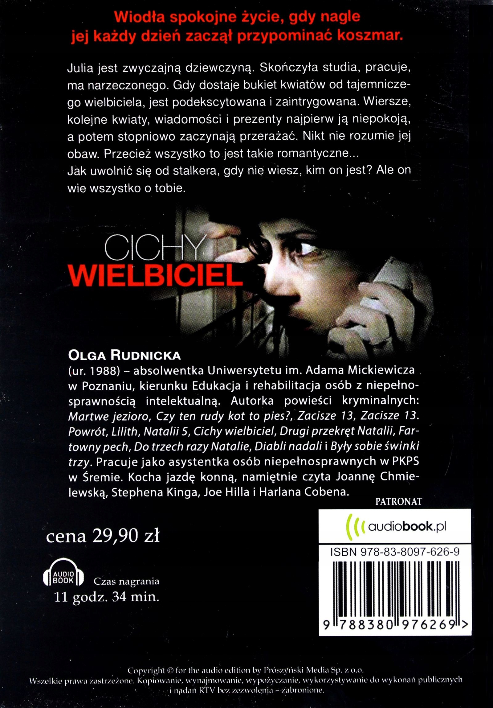 CICHY WIELBICIEL - OLGA RUDNICKA [AUDIOBOOK] [CD-MP3] Stan opakowania oryginalne