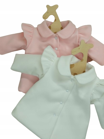 Płaszcz flauszowy dziewczęcy 56r RÓŻOWY / BIAŁY Marka Inna marka