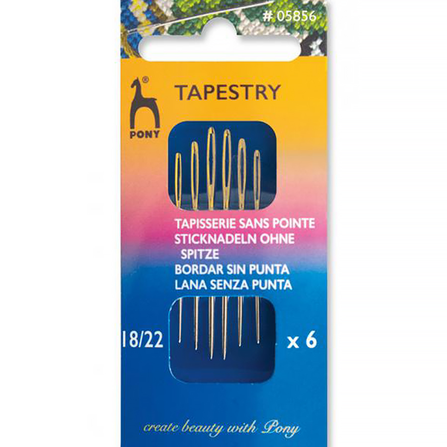 6x Igły do haftu Bez Czubka złote uszka Tępe Pony Tapestry 18/22