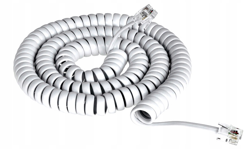 Przewód telefoniczny słuchawki RJ9-W/RJ9-W/15m biały
