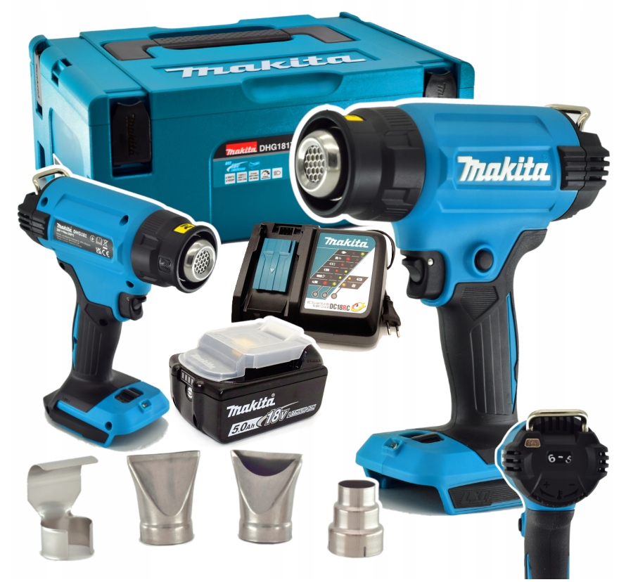 Makita DHG181RT Opalarka z Regulacją 150-550°C Zestaw 1x5Ah 18V Lxt