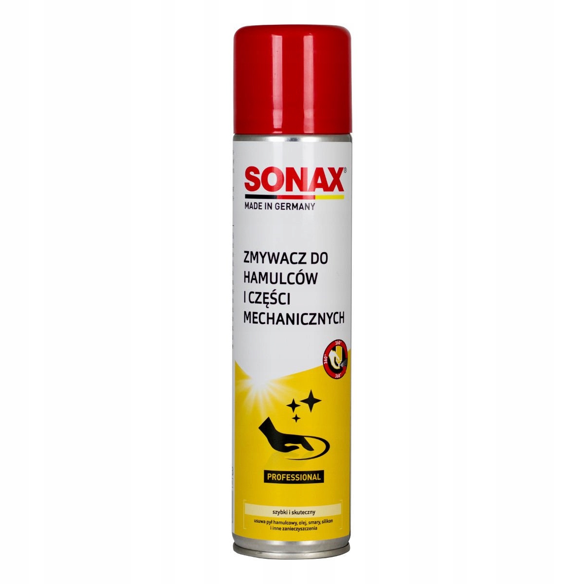 SONAX ODTŁUSZCZACZ ZMYWACZ HAMULCÓW I CZĘŚCI 400ml Rodzaj czyszczenie hamulców