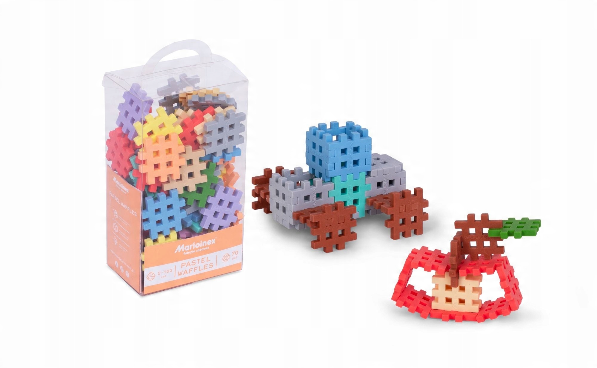 

Klocki Waffle Wafle Mini Pastel Marioinex 70 El.
