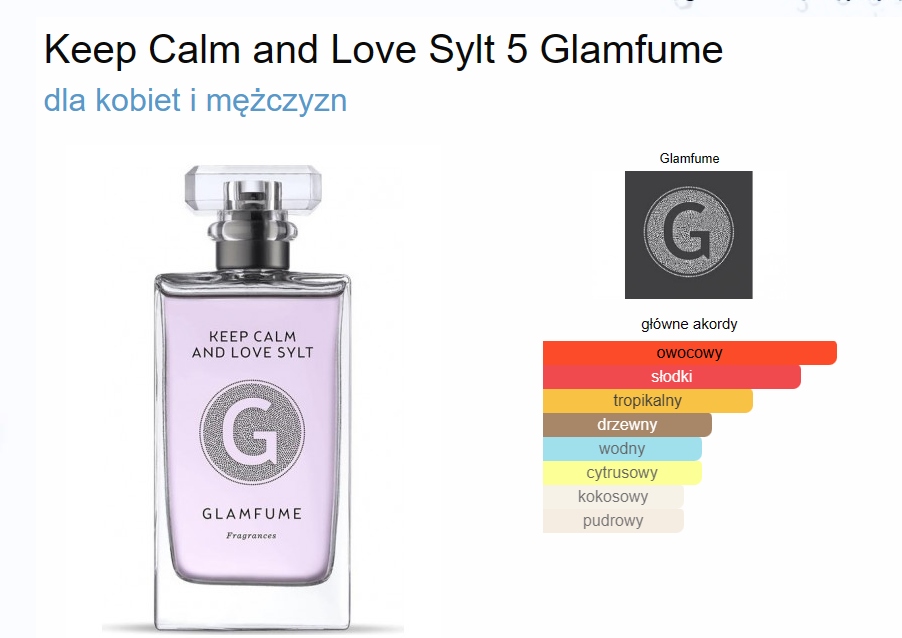 Keep Calm and Love Sylt 5 GLAMFUME EAN (GTIN) 4260453980137