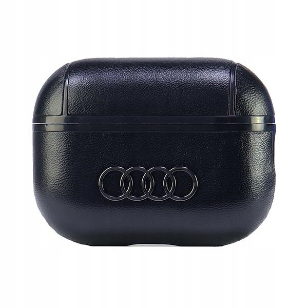 Etui Audi ze skórzanym logo do AirPods Pro 2 czarne AU-APP2-GT/D3-BK