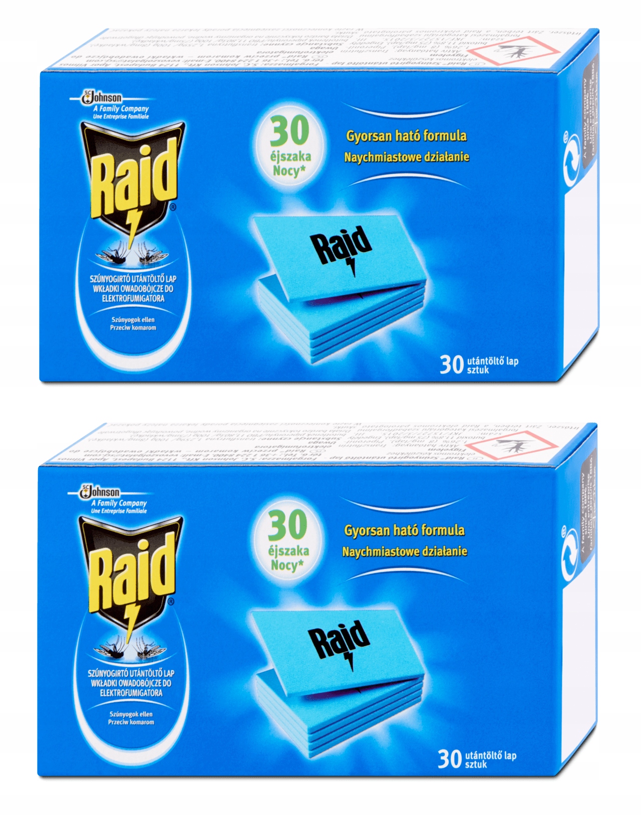 

Wkładki Do Elektrofumigatora Raid Komary 30szt x 2