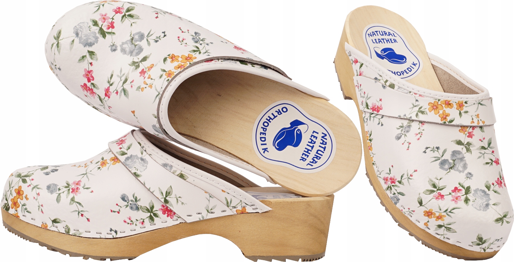 Dámské kožené dřeváky pro práci v domě zahrady Nazouváky 36