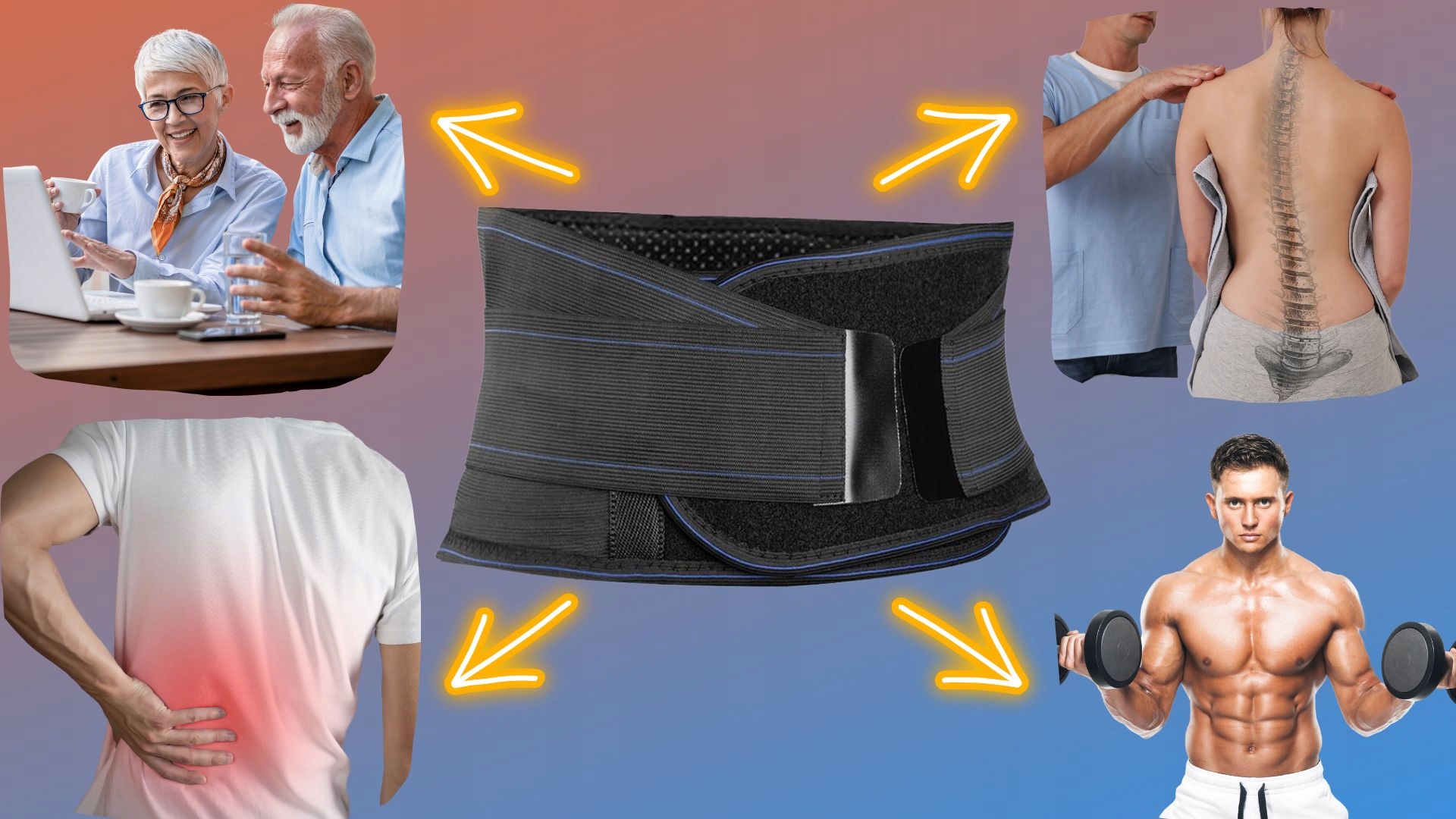 PAS MAGNETYCZNY NA KRĘGOSŁUP LĘDŹWIOWY -24 MAGNESY Stan opakowania oryginalne