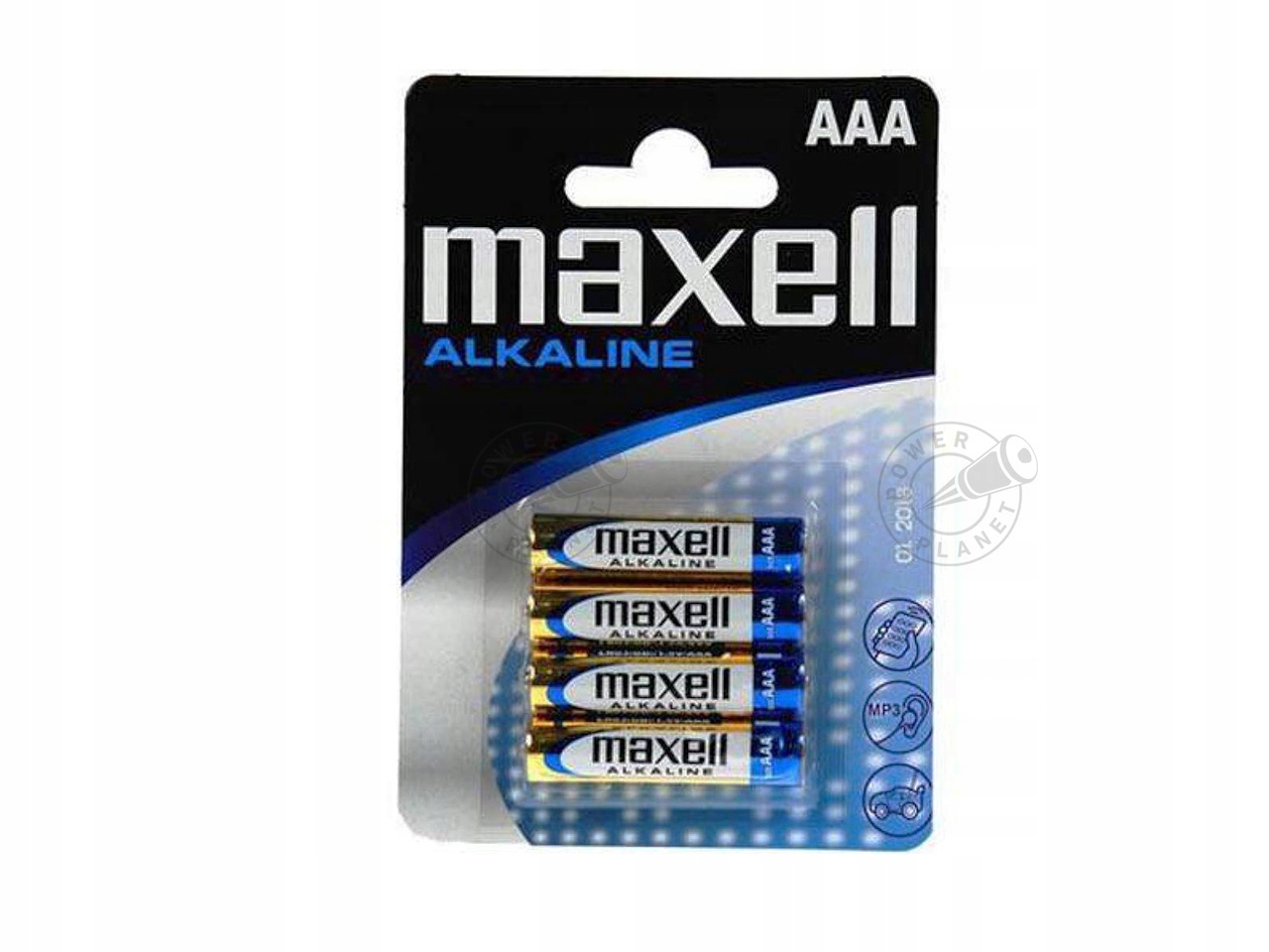 Baterie alkaliczne AAA R3 Maxell 4 sztuki Symbol baterii AAA (R3)