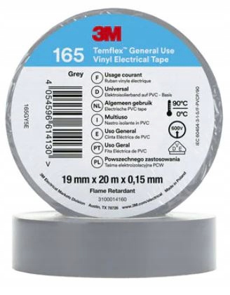 

3M Taśma izolacyjna Temflex 165 19mm:20m szara