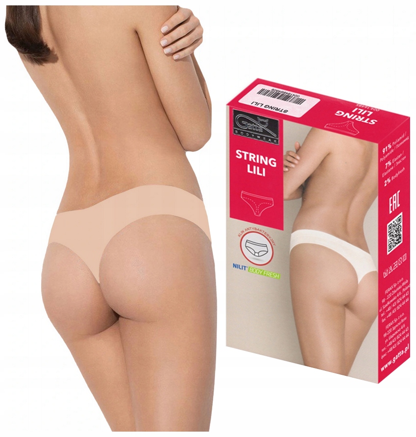 

Gatta Bezszwowe LILI Damskie Stringi Natural M