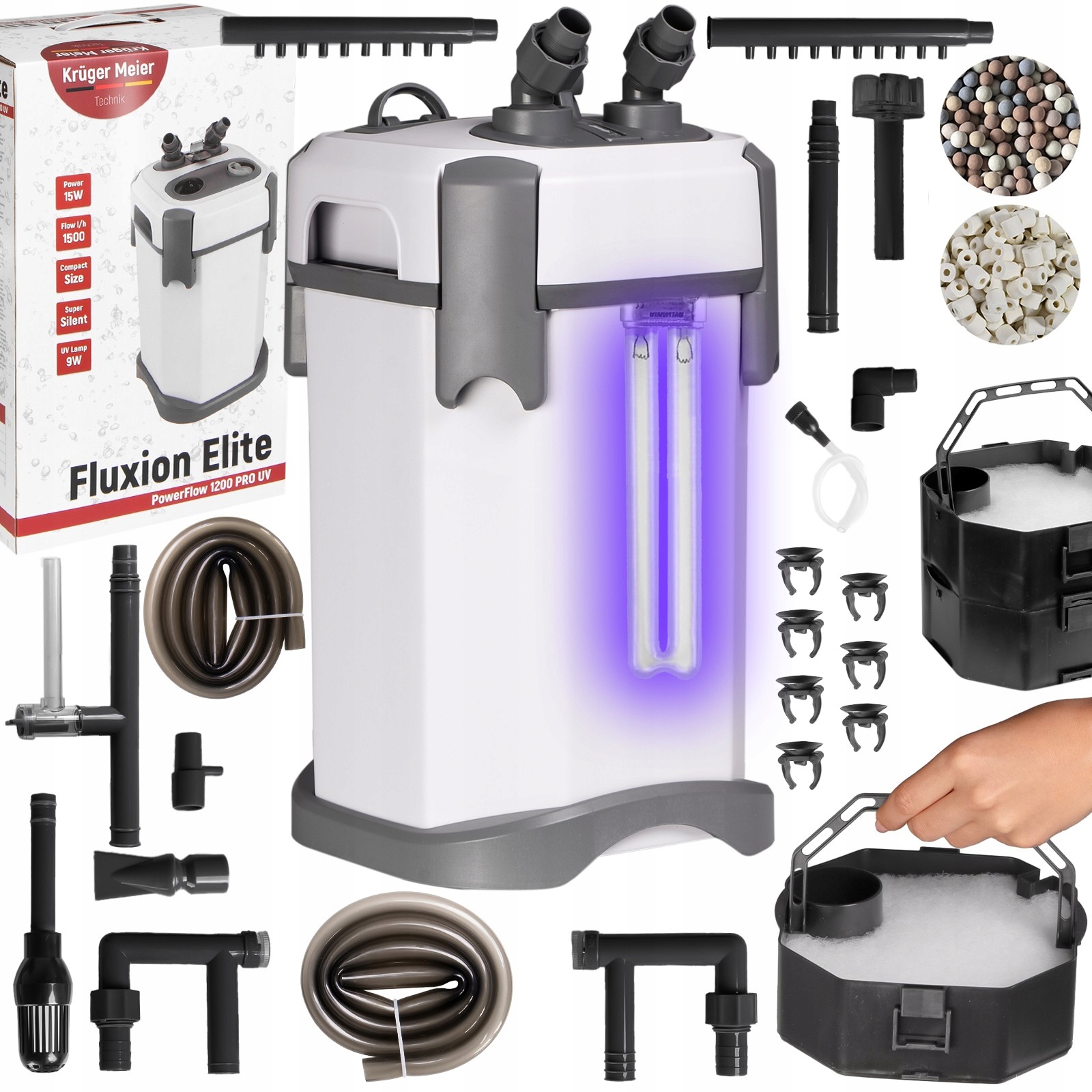 Levně Uvc Filtr 9W Do Akvária Tichý, Výkonný Sterilizační Fluxion Elite Pro