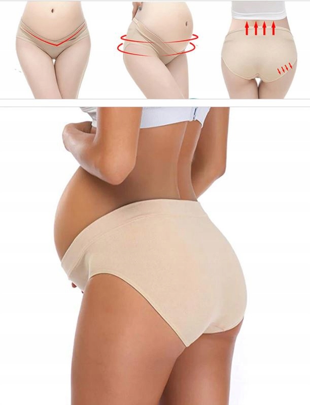 4szt KOMPLET Majtki ciążowe pod brzuch REGULO M/L Rozmiar L