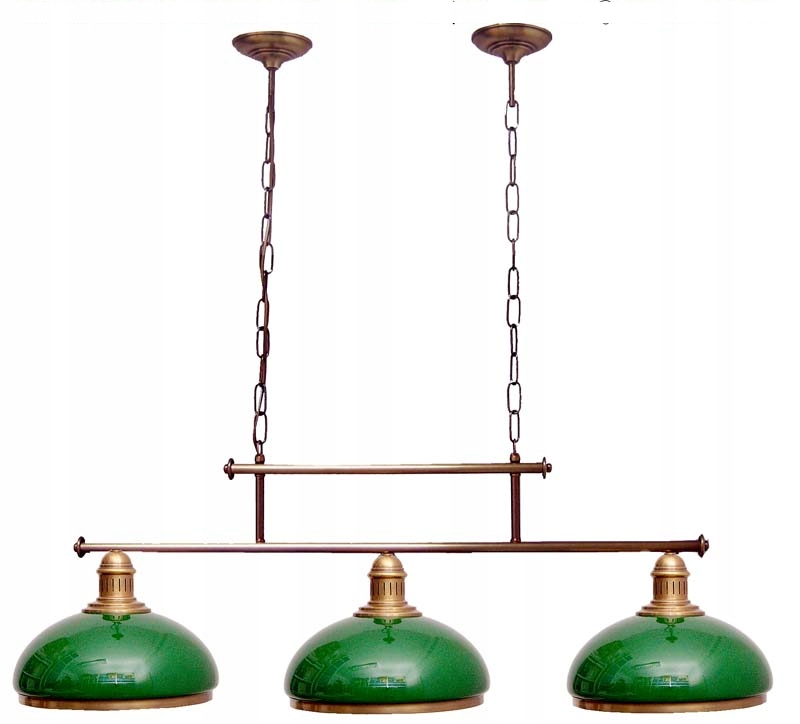 Biliardová lampa, mosadzný luster, lampa nad stôl