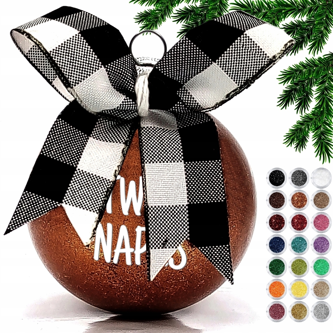 

PK25E Brązowa bombka na choinkę Personalizowana