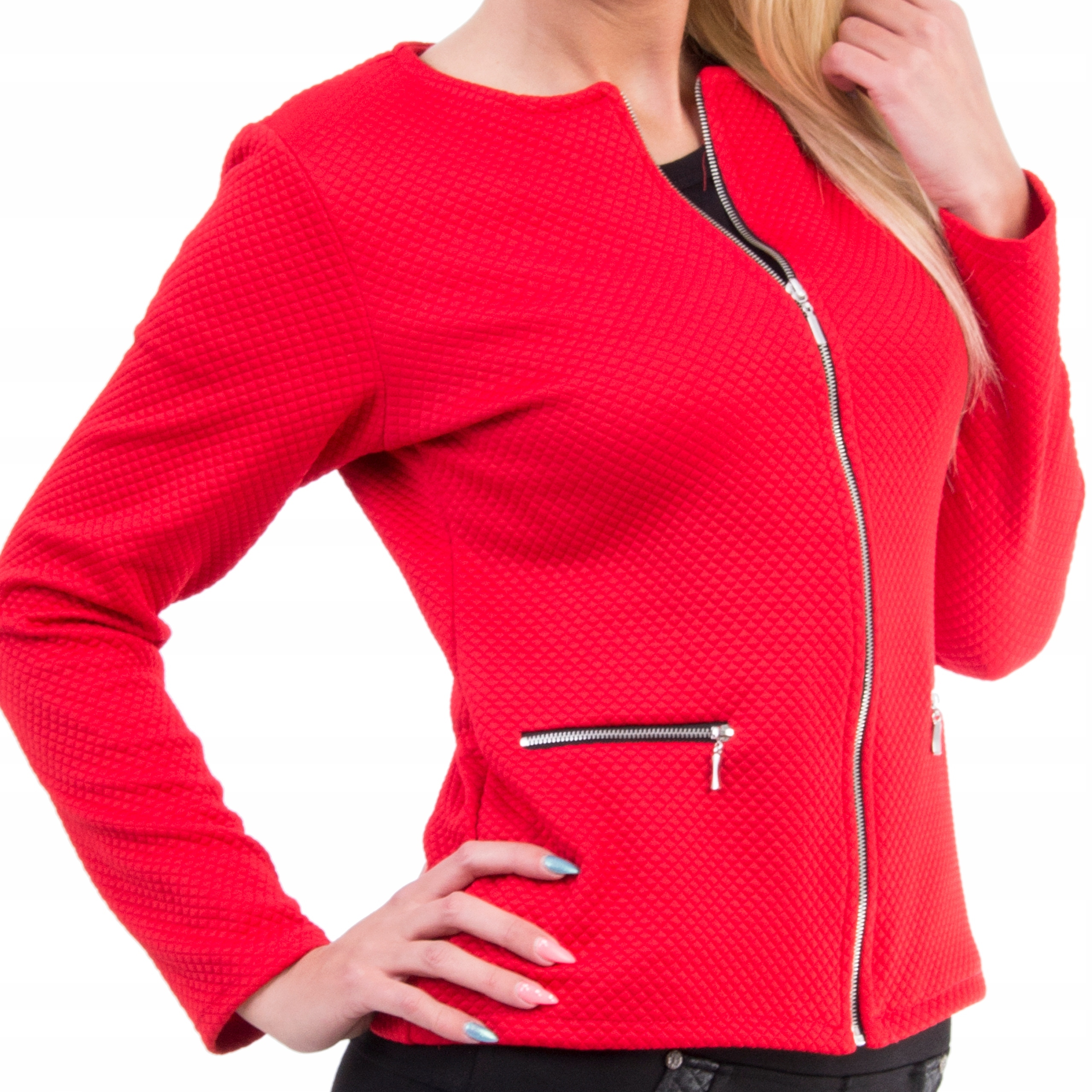 

M61 Blezer z Zamkiem Czerwony r. 48