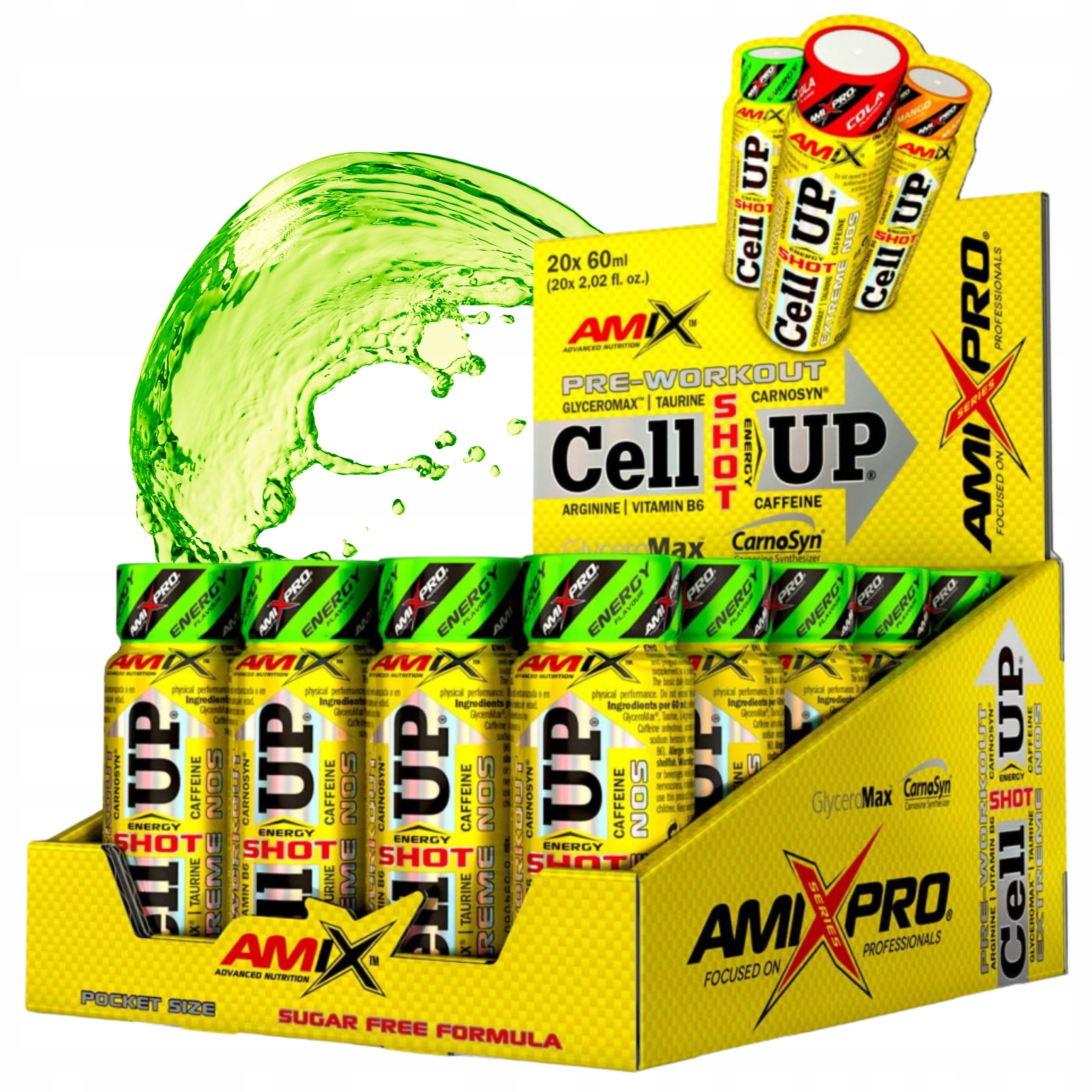 Předtréninkovka Taurin L Arginin Beta Alanin Vitamín C Energy 20x60 ml