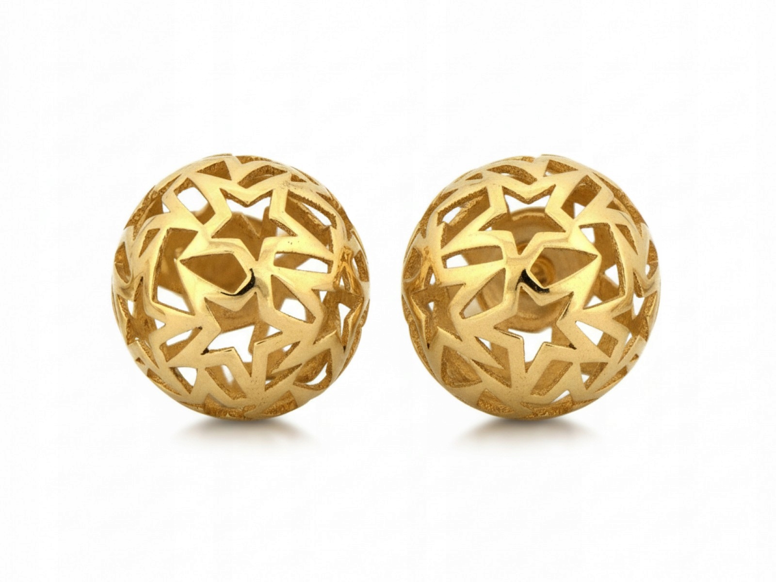 Moderní zlaté Náušnice 585 pro ženy jako dárek