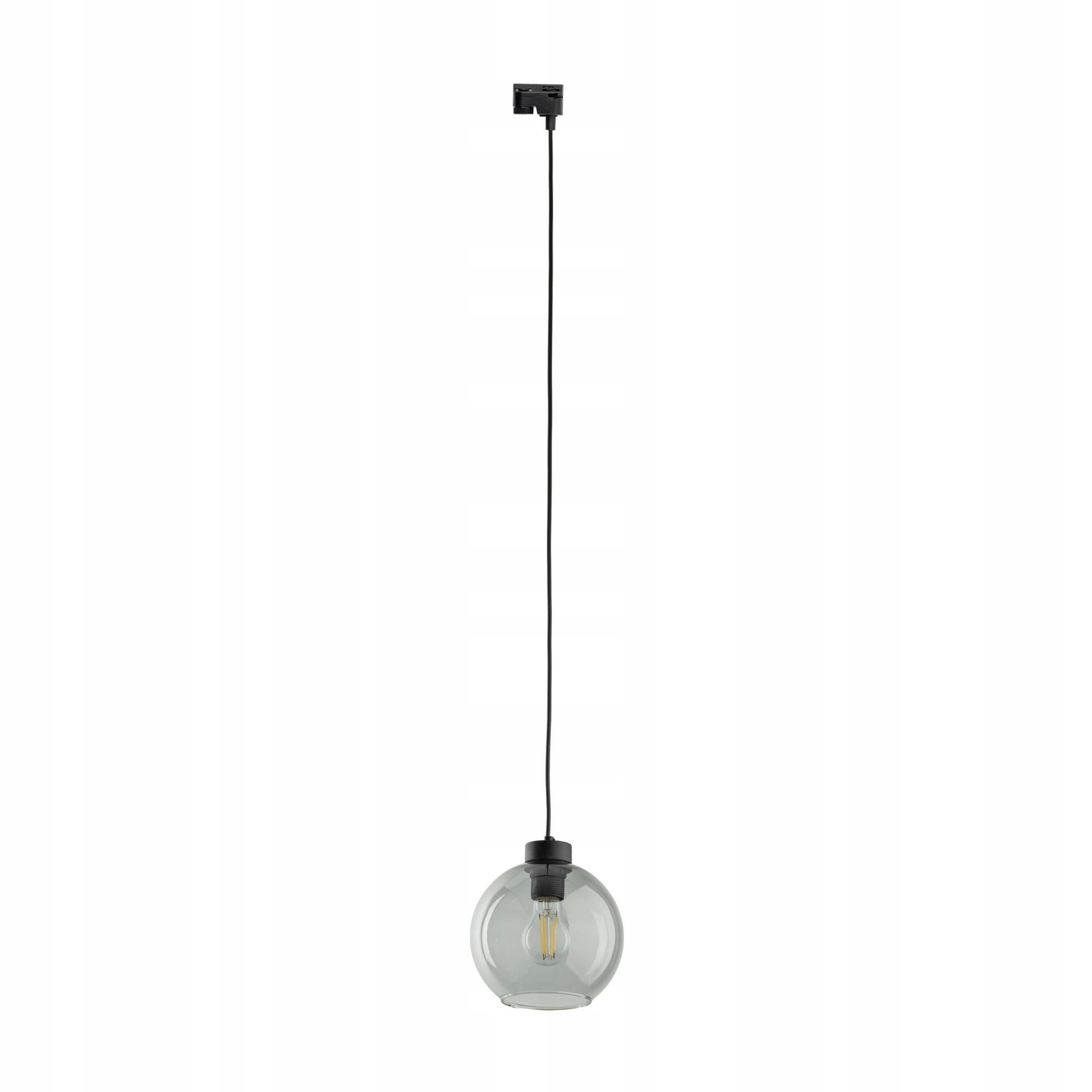 Lampa wisząca grafitowy szklany klosz system 1 fazowy Tracer Cubus 10666 Tk