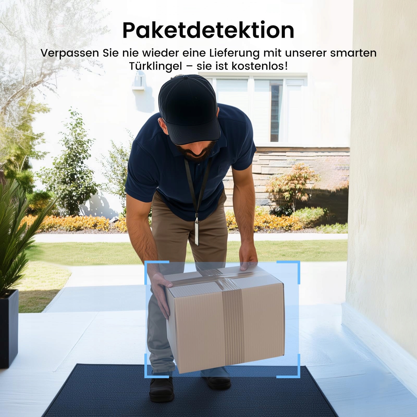 AOSU Wideodomofon 2K HD Bezprzewodowy Kamera 170° PIR Alexa WiFi 2W Audio — miniatura 4
