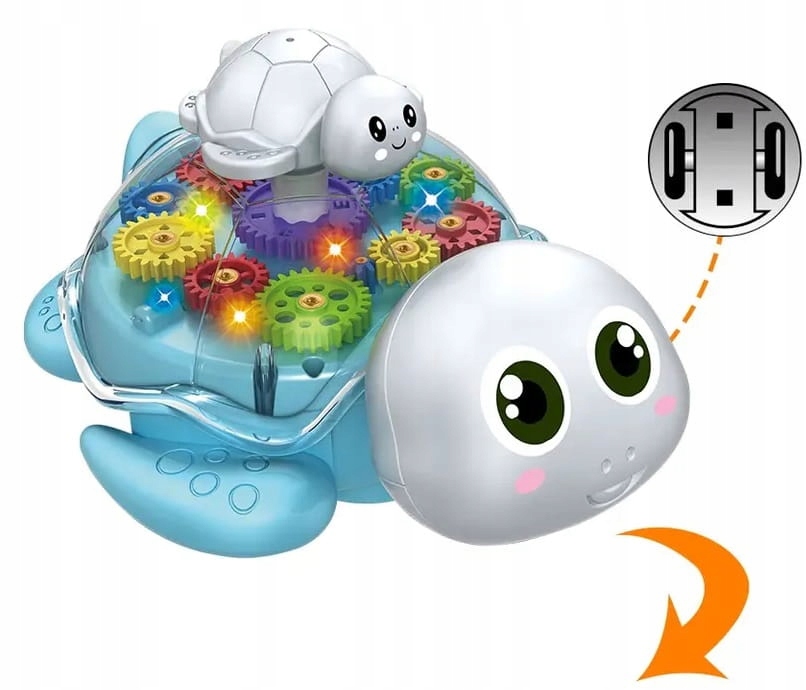 ŻÓŁW ŚWIECĄCY Z DŹWIĘKIEM JEŻDZĄCY INTERAKTYWNY Płeć chłopcy dziewczynki