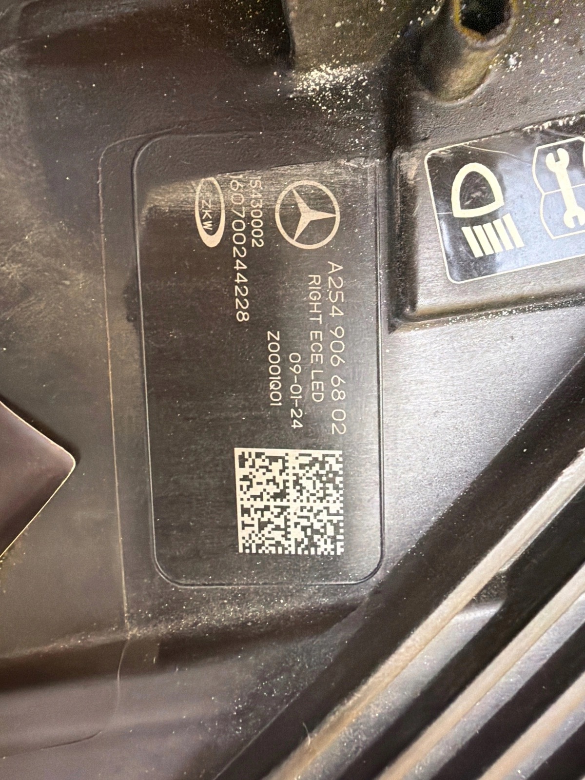 light right Mercedes GLC W254 Full Led Digital Light A2549066802