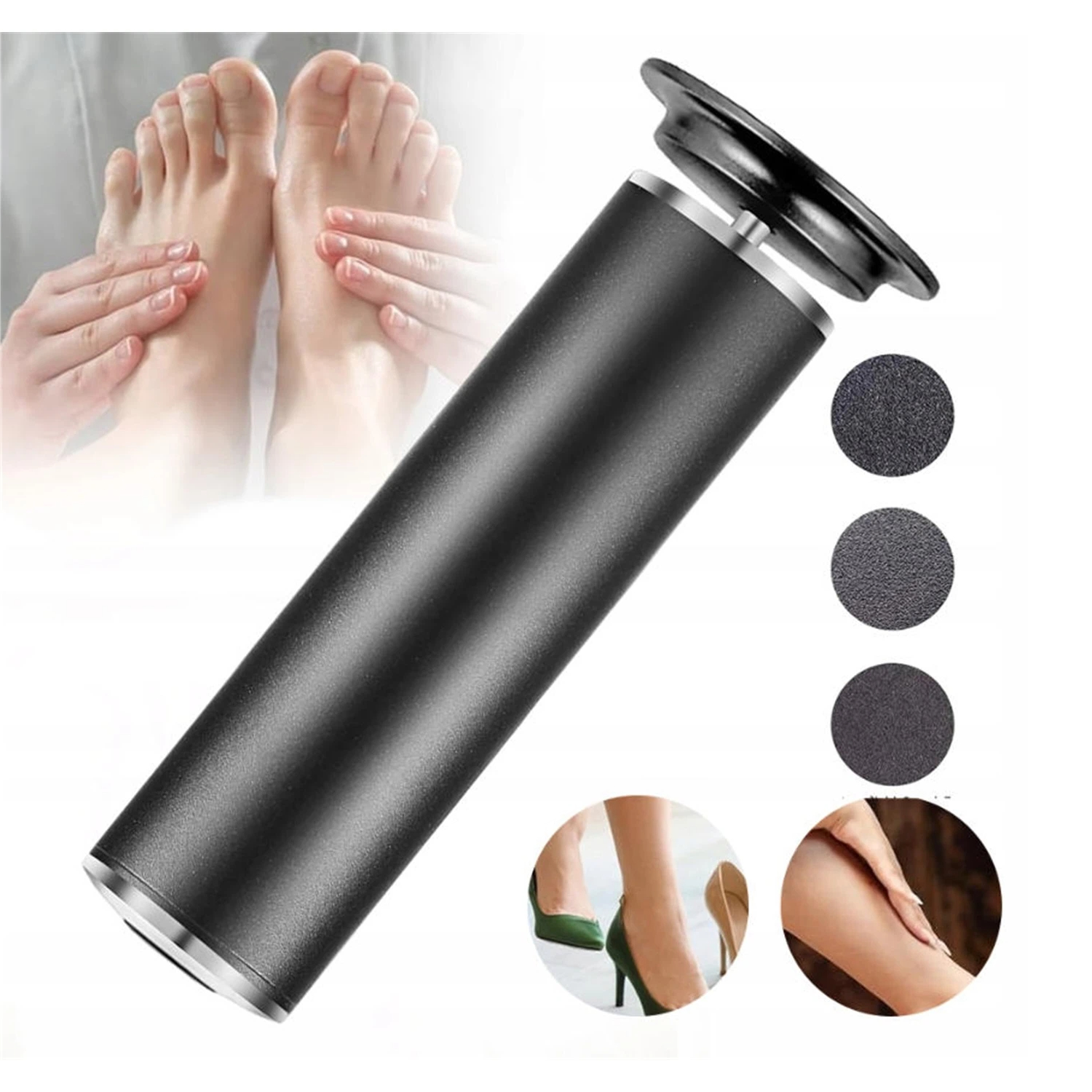 Elektrický Pilník Na Nohy 60 Papírovými Kotouči, Odstranění Zrohovatělin 360°