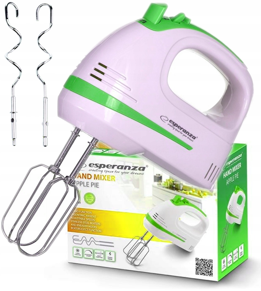 

Mikser Ręczny Robot Kuchenny 4 Końcówki 7 Biegów