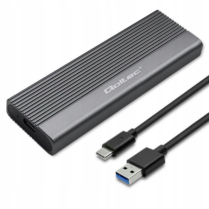 Qoltec Obudowa kieszeń na dysk Ssd M.2 Sata Ngff Usb-c spee