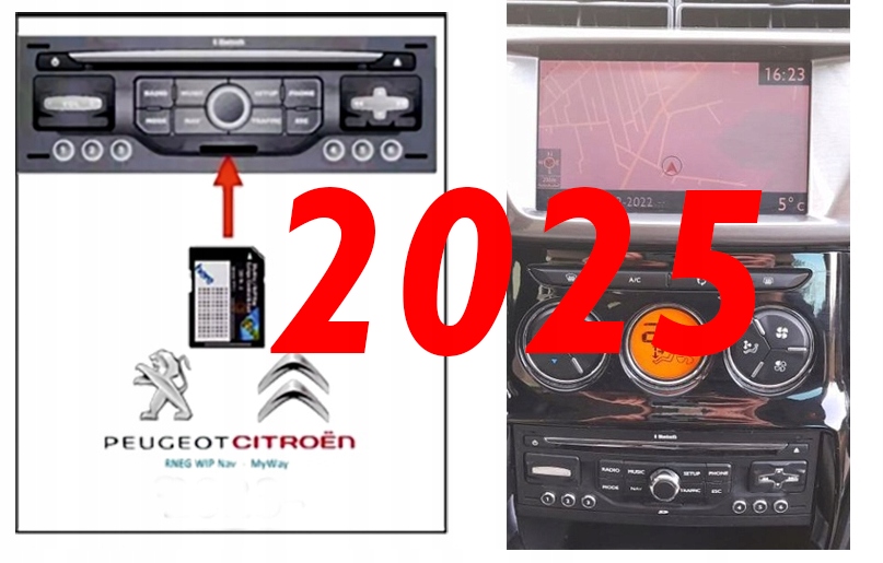 Mapa Pro Navigaci Citroen C3 2025 Rneg Evropa Východ A Západ Radary