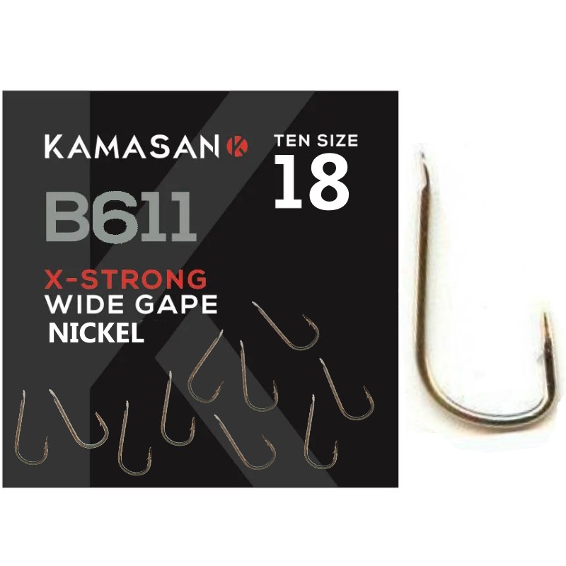 Haczyki Kamasan B611 Barbed 18 10szt. Ostre Mocne