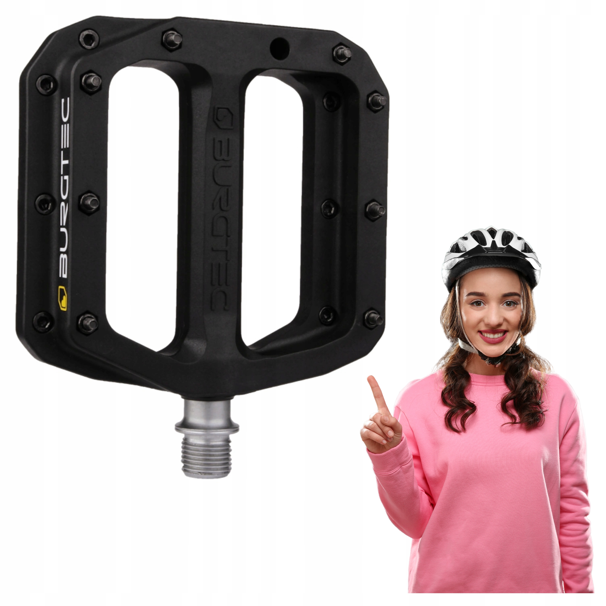 Cyklistické pedály Burgtec MK4 Composite Pedals černé