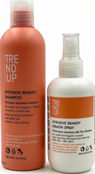 Sada Šampon Keratin Spray pro regeneraci poškozených vlasů Trend Up