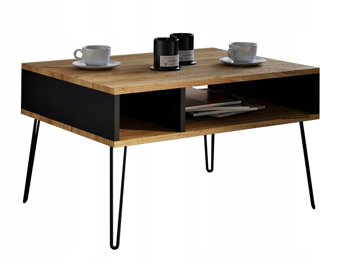 

Stolik kawowy ława Roft nowoczesny loft Czarny Dąb