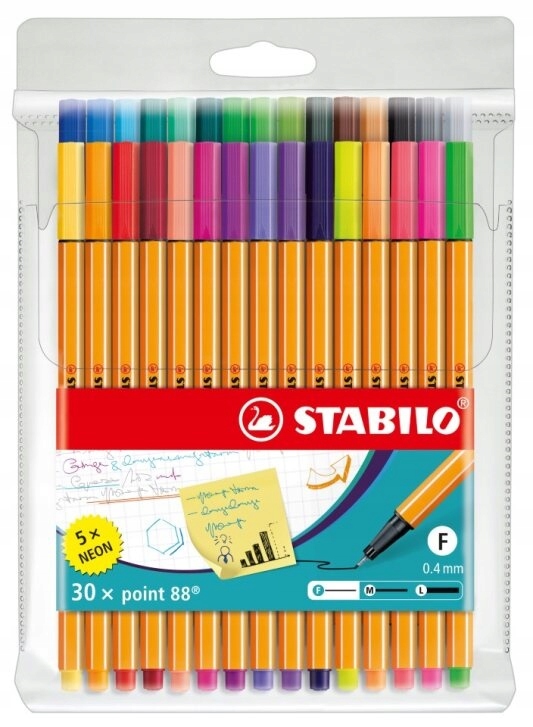 Stabilo cieńkopis Point88 30 kolorów 8830-1