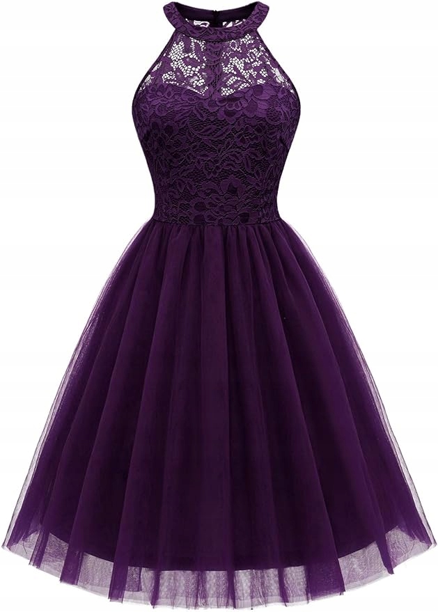 Dressystar damska sukienka fioletowa rozmiar L S345