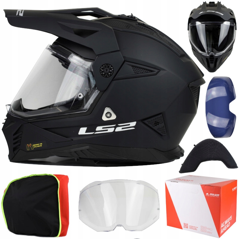 Kask motocyklowy LS2 MX702 Pioneer II Matt Black XL