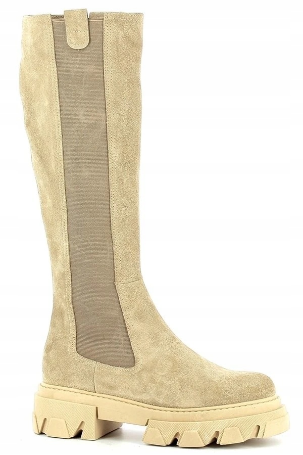 Carinii B5963 Kozačky Kozačky Semišová Kůže Béžová 40